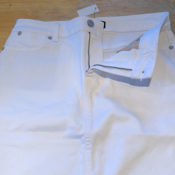 Talbots NWT white denim pencil skirt - Picture 3 of 7